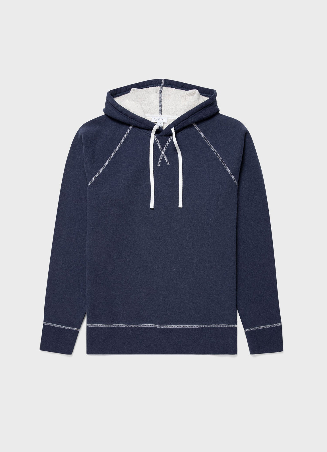 Men's Fleeceback Hoodie in Navy Melange
