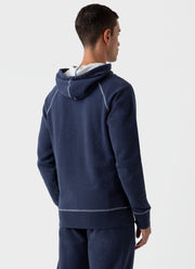Men's Fleeceback Hoodie in Navy Melange