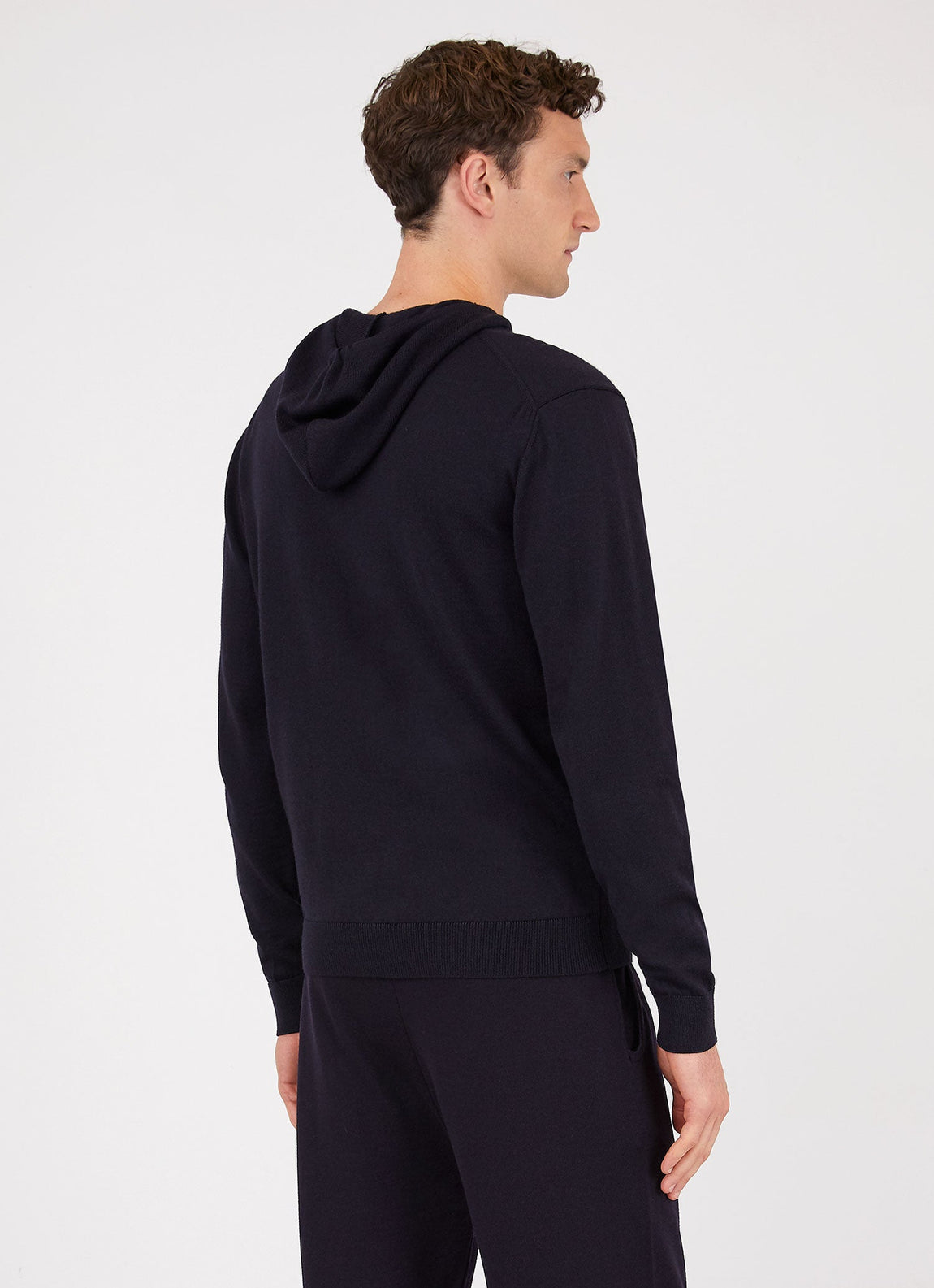Men's Merino Zip Hoody in Navy