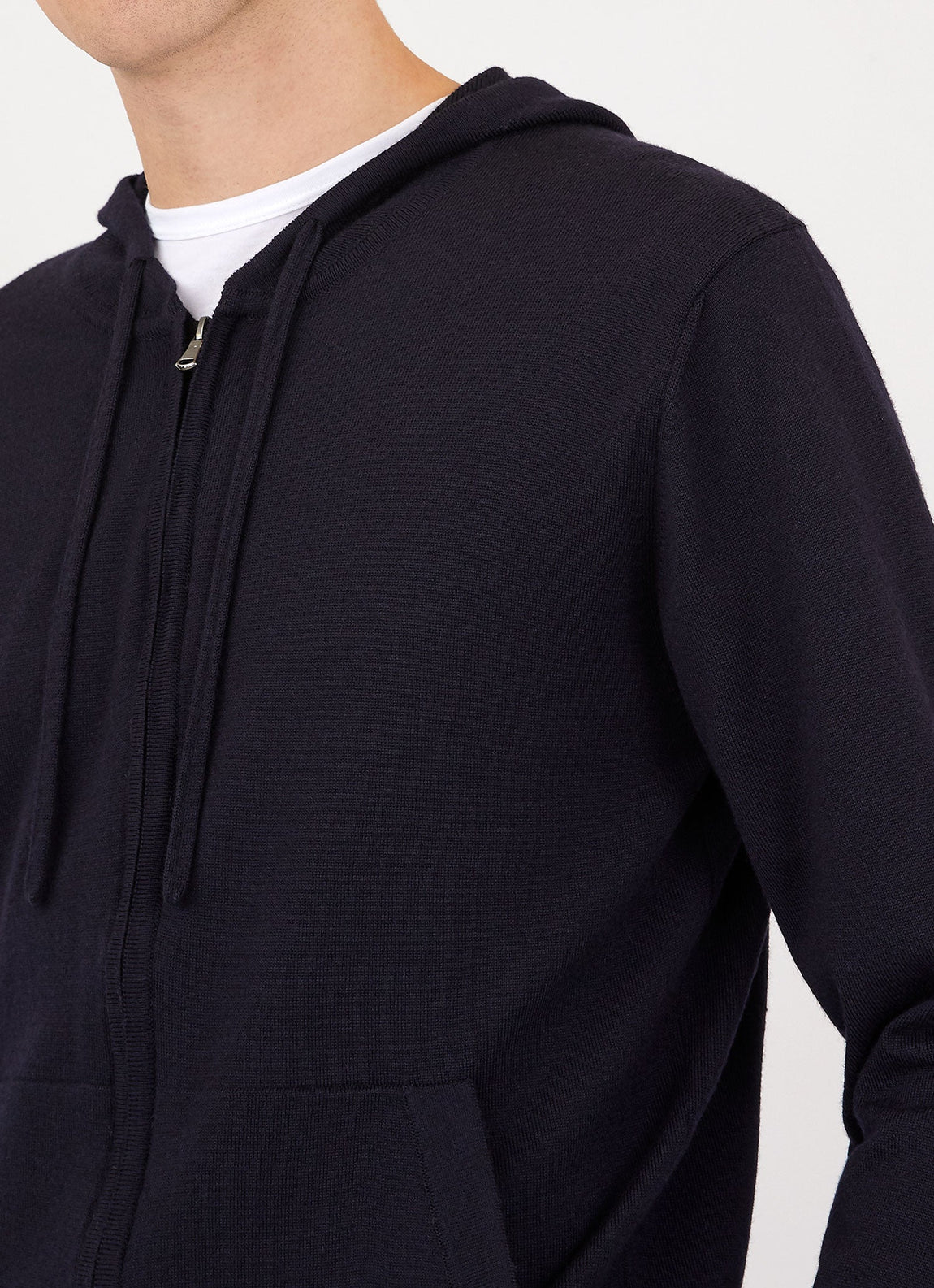 Men's Merino Zip Hoody in Navy