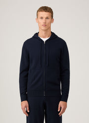 Men's Cashmere Hoodie in Navy