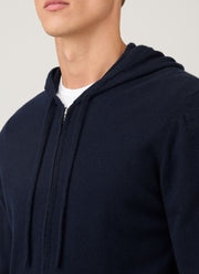 Men's Cashmere Hoodie in Navy