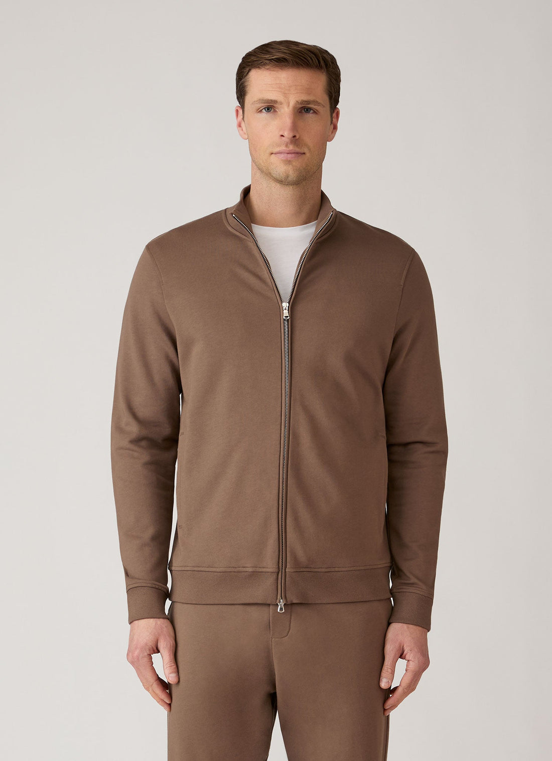 Supima Loopback Sweatshirt mit Reißverschluss