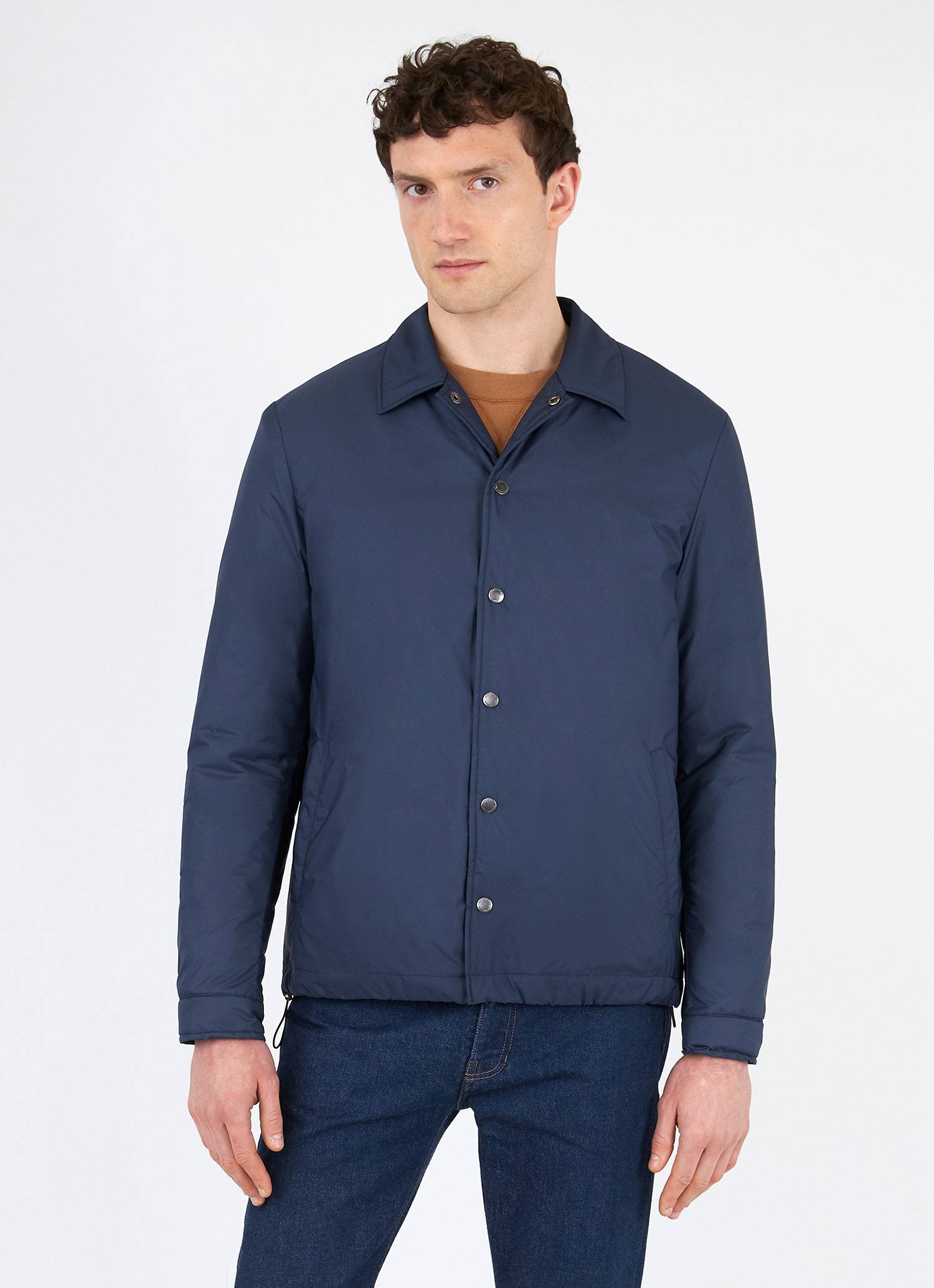 Men's Padded Coach Jacket in Navy