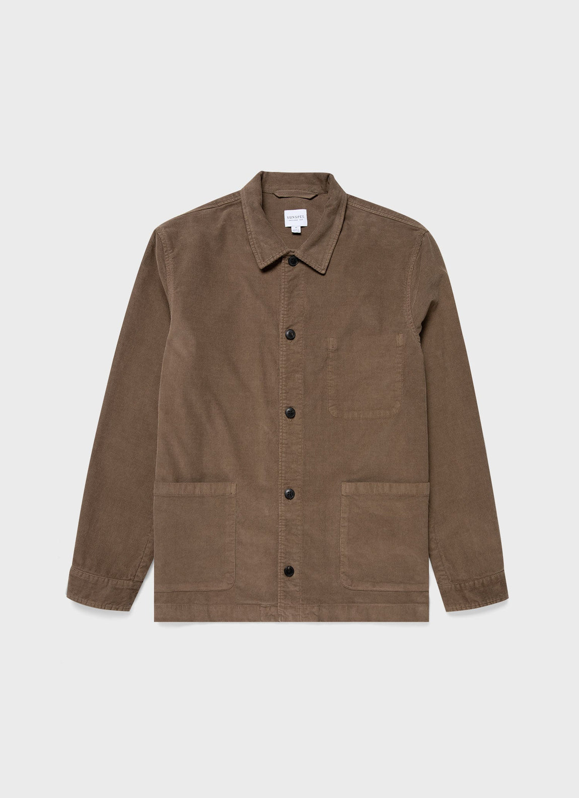 Men's Corduroy Twin Pocket Jacket in Dark Stone