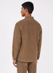 Men's Corduroy Twin Pocket Jacket in Dark Stone