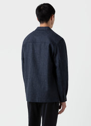 Men's Donegal Twin Pocket Jacket in Space Blue