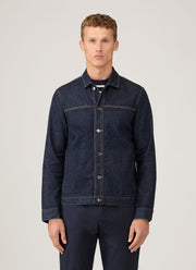 Men's Japanese Selvedge Denim Jacket in Denim Rinse Wash