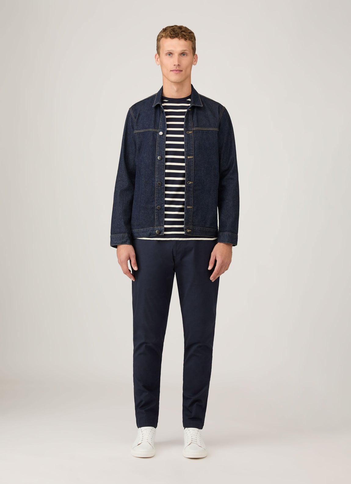 Men's Japanese Selvedge Denim Jacket in Denim Rinse Wash