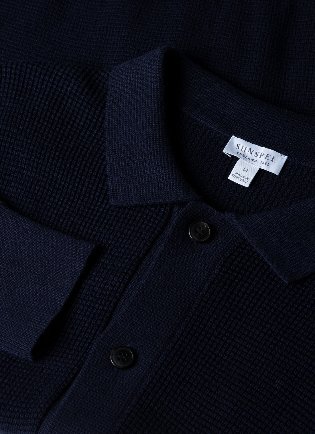 Men's Waffle Stitch Jacket in Navy