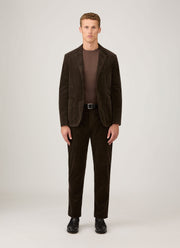 Men's Corduroy Two-Piece Suit in Coffee