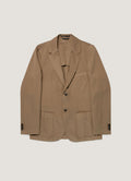 Men's Cotton Linen Blazer in Dark Cedar