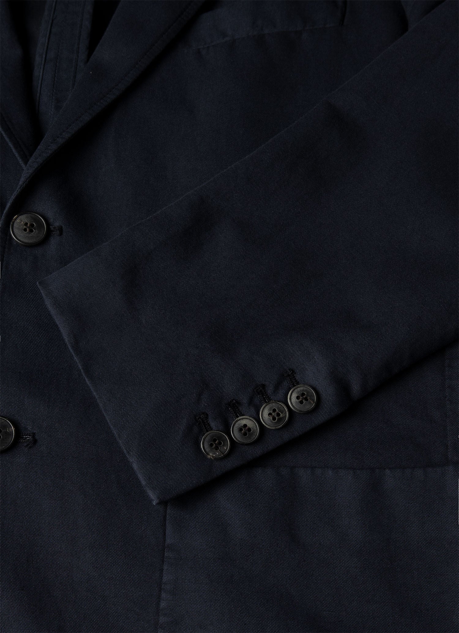 Men's Cotton Linen Unstructured Blazer in Navy