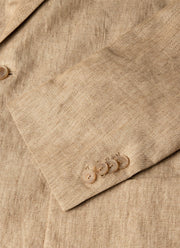 Men's Linen Blazer in Dune Melange