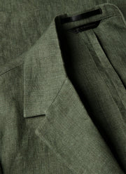 Men's Linen Two-Piece Suit in Hunter Green