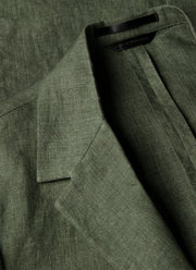 Men's Linen Blazer in Hunter Green