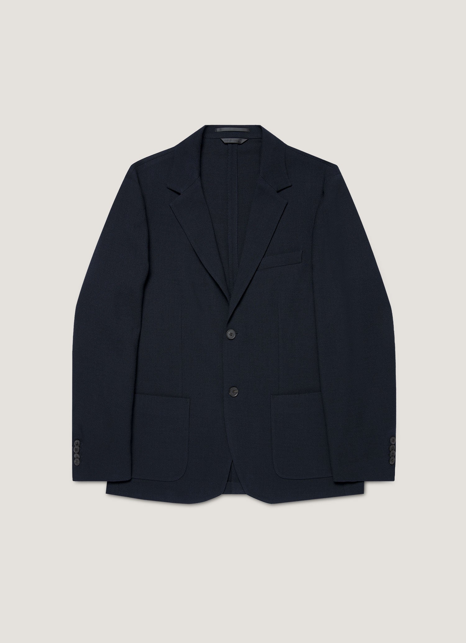 Men's Textured Wool Blazer in Navy