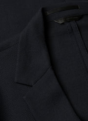 Men's Textured Wool Blazer in Navy