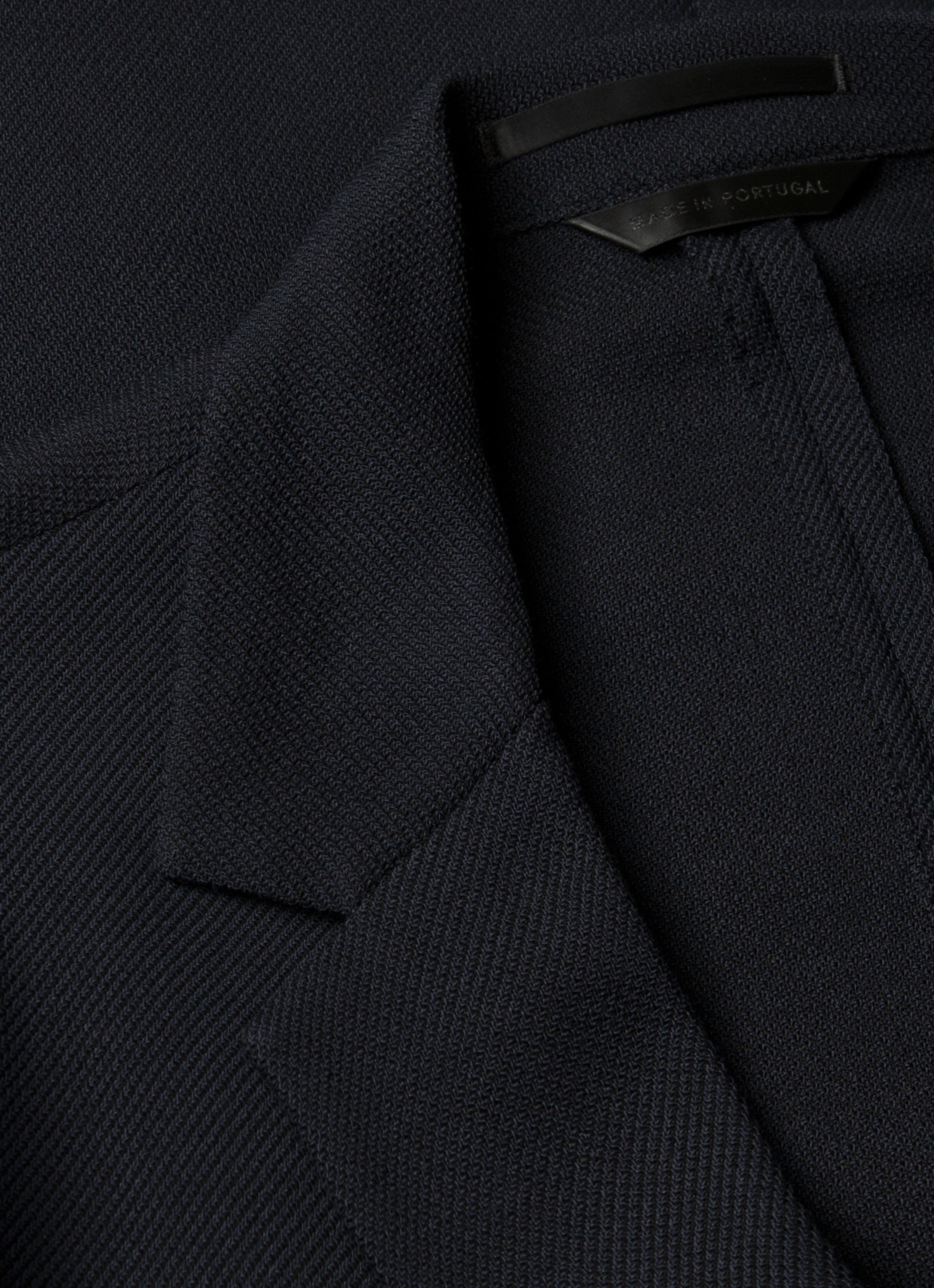 Men's Textured Wool Blazer in Navy