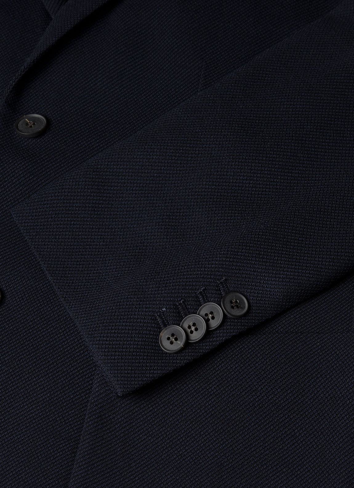 Men's Textured Wool Two-Piece Suit in Navy
