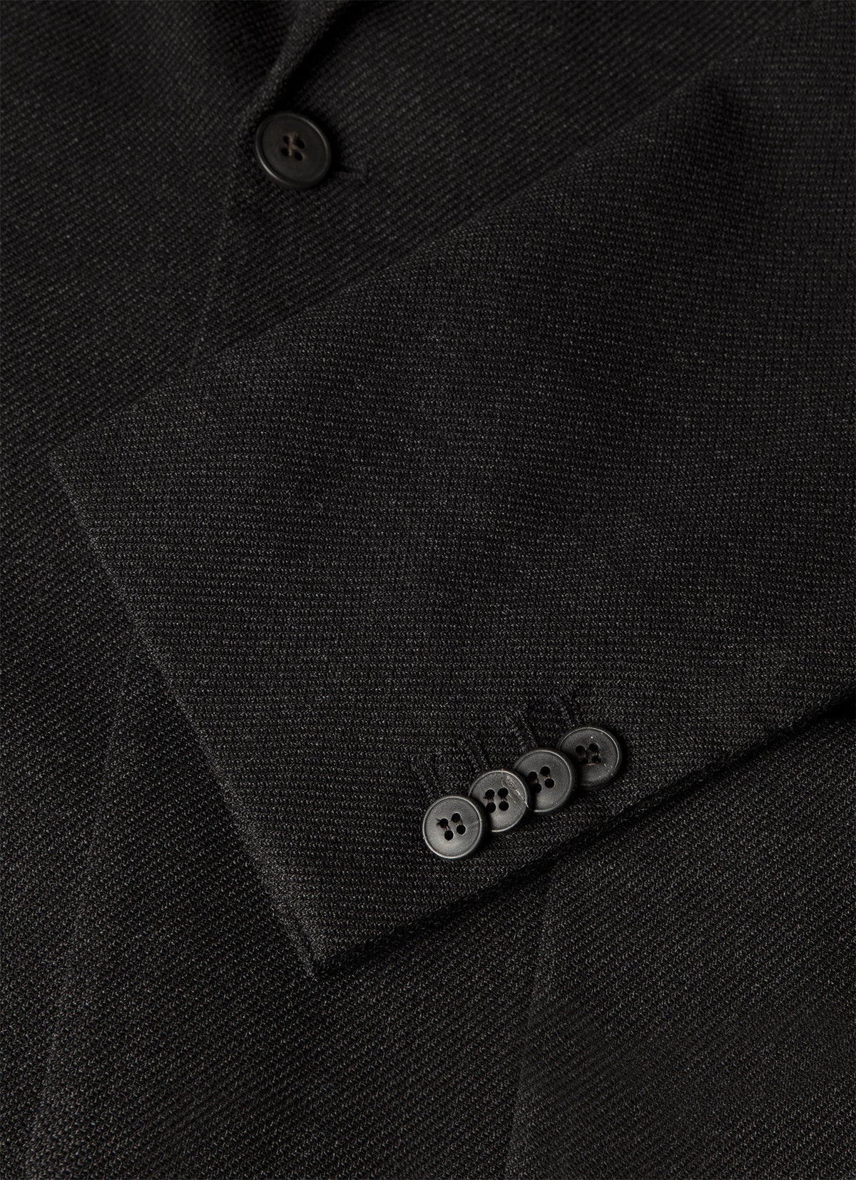 Men's Textured Wool Blazer in Dark Charcoal Melange