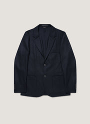 Men's Boiled Wool Two-Piece Suit in Navy