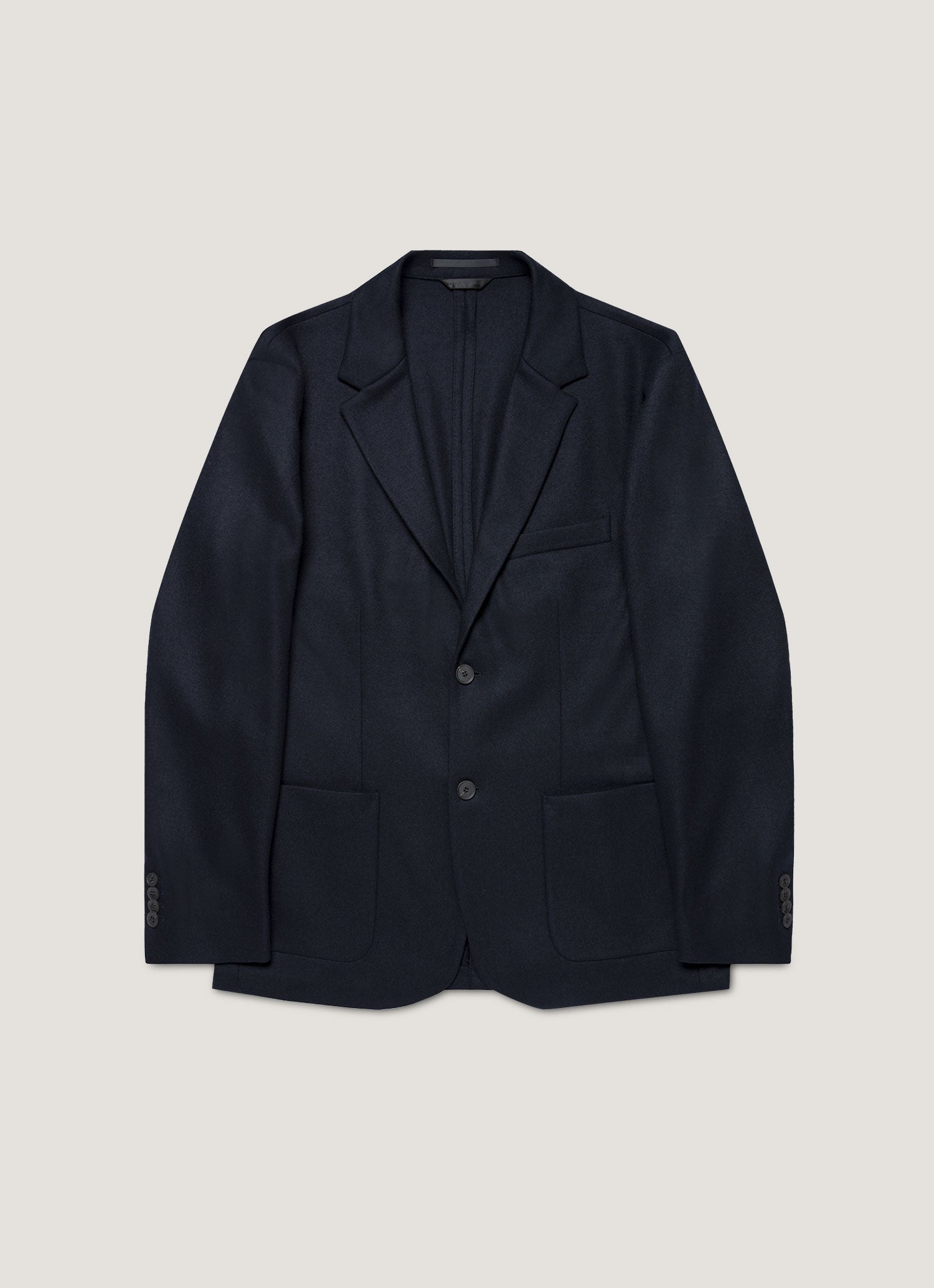 Men's Boiled Wool Two-Piece Suit in Navy