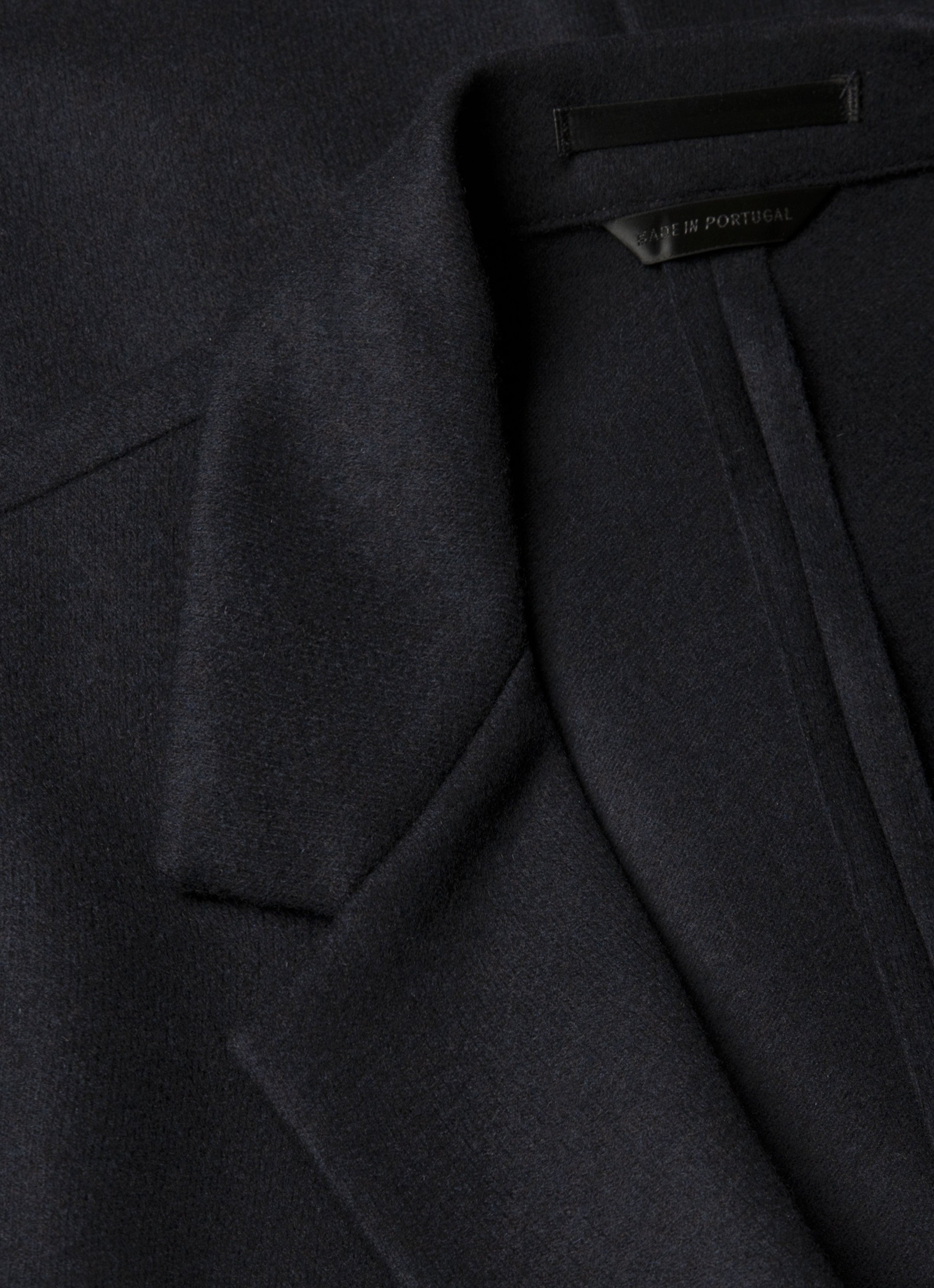 Men's Boiled Wool Two-Piece Suit in Navy