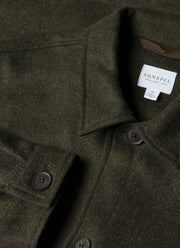 Men's Wool Twin Pocket Jacket in Drill Green
