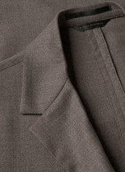 Men's Lightweight Travel Wool Two-Piece Suit in Light Coffee Melange