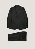 Men's Lightweight Travel Wool Two-Piece Suit in Dark Charcoal Melange