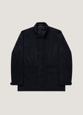 Men's Wool Cashmere Flannel Field Jacket in Navy