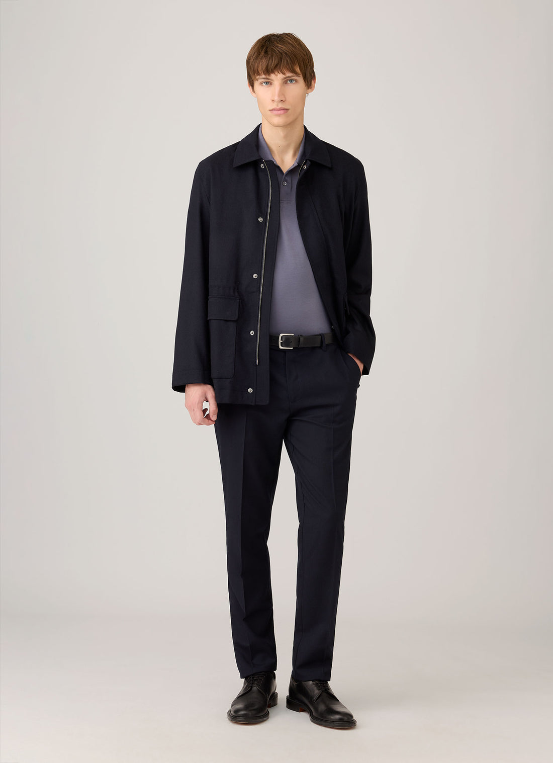 Flanell-Feldjacke aus Wolle und Kaschmir