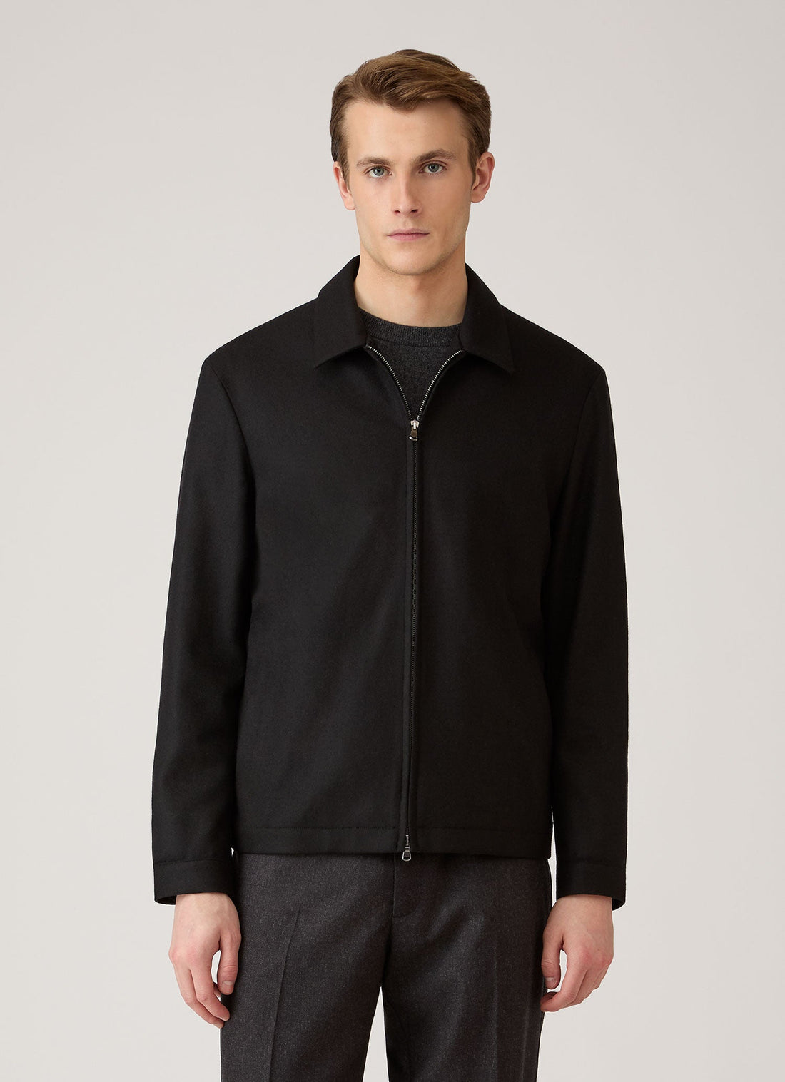 Boiled Wool Harrington Jacket