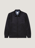 Men's Boiled Wool Harrington Jacket in Navy