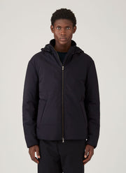 Men's Wool Puffer Jacket in Navy