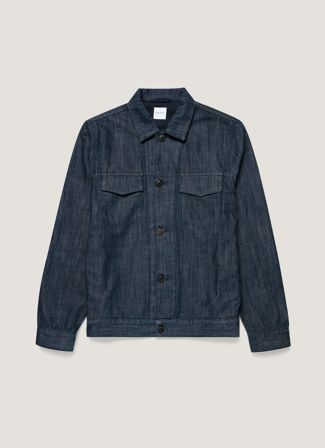 Men's Japanese Denim Jacket in Rinse Wash Denim