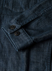 Men's Japanese Denim Jacket in Rinse Wash Denim