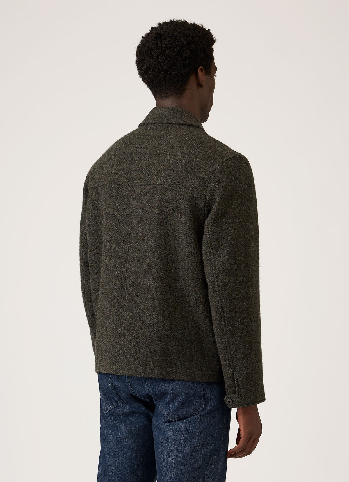 Men's Tweed Field Jacket in Loden Green