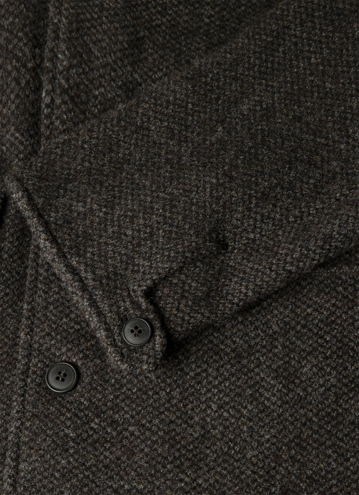 Men's Tweed Field Jacket in Dark Charcoal
