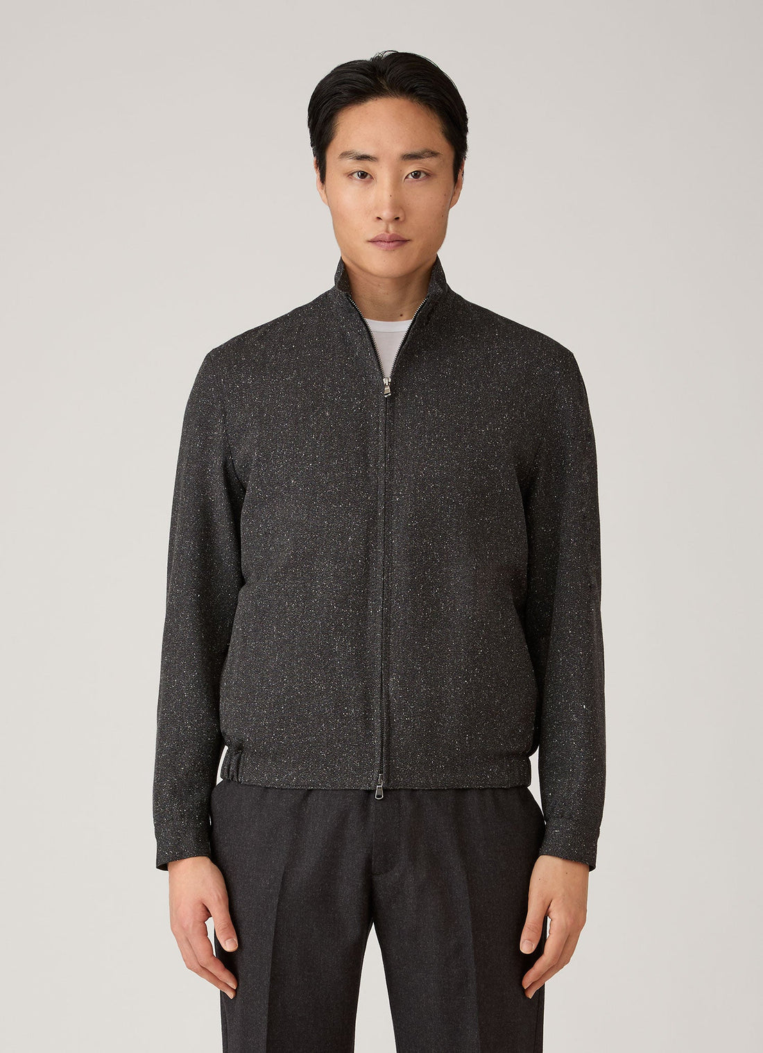 Donegal-Tweed-Jacke mit Reißverschluss