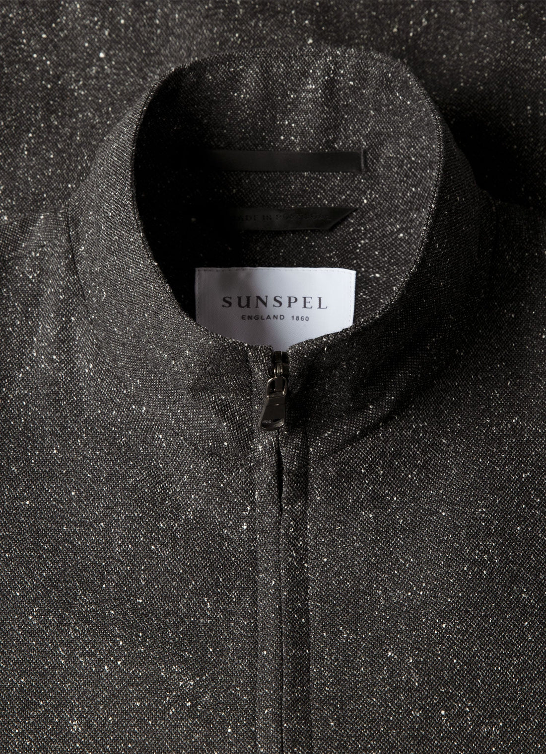 Donegal-Tweed-Jacke mit Reißverschluss