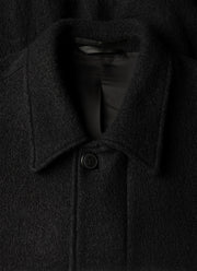Men's Heavy Boiled Wool Jersey Bomber in Navy