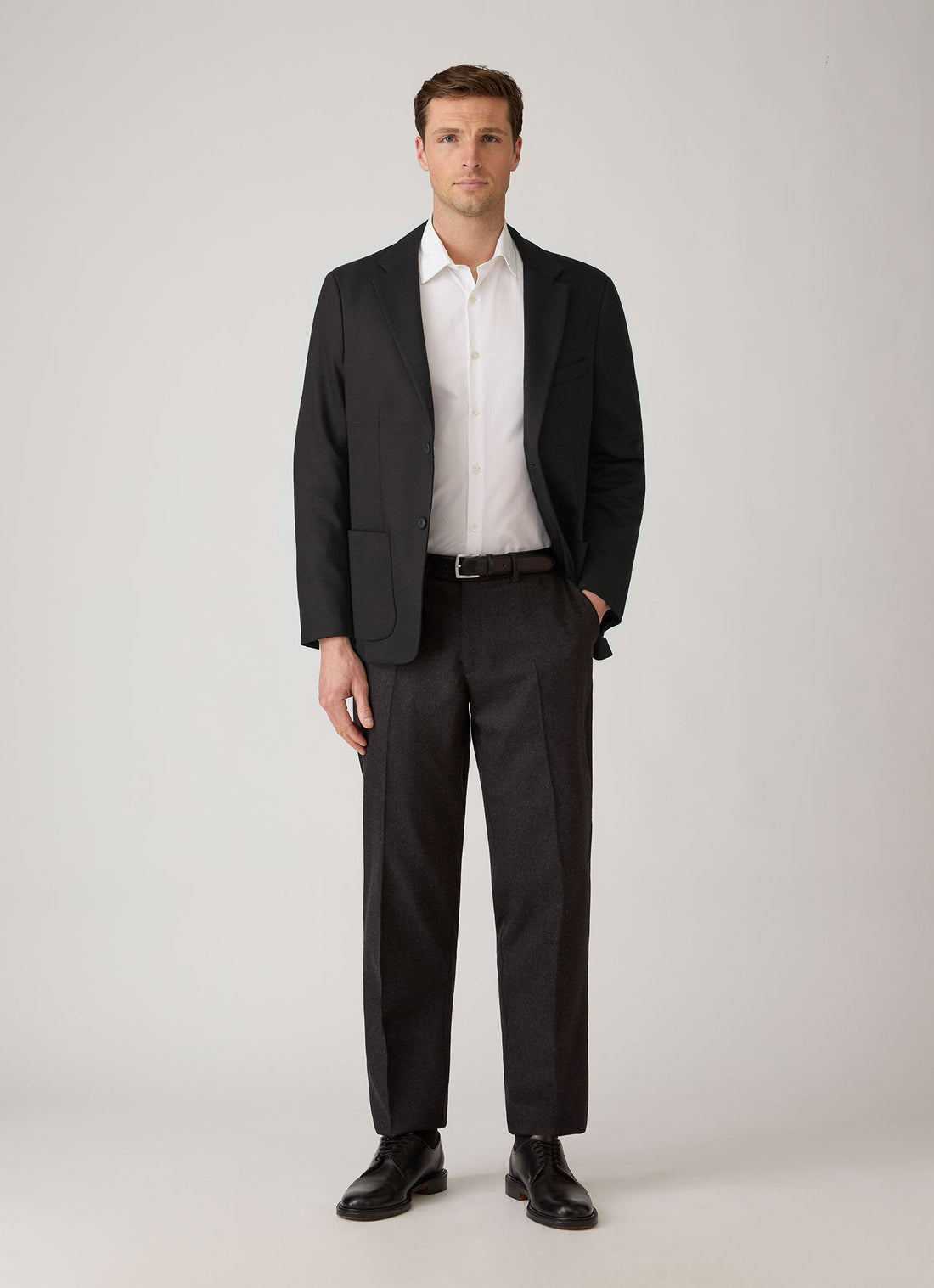 Flanell-Blazer aus Wolle und Kaschmir