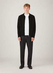 Men's Merino Milano Zip Jacket in Black