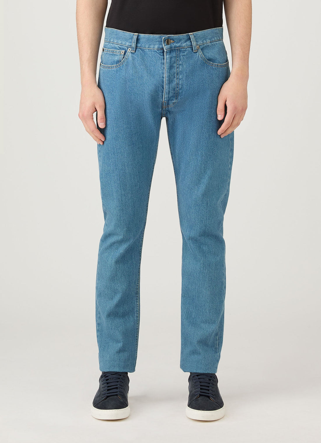 Men's Slim Fit Jeans in Mid Wash Denim