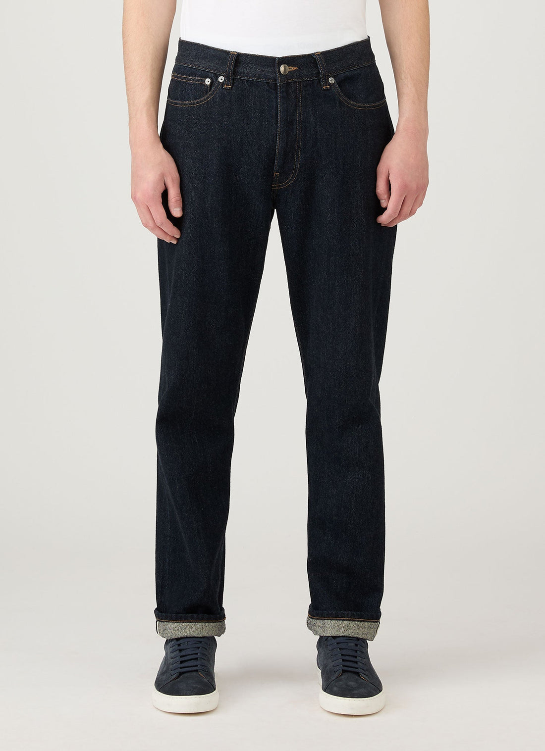 Men's Japanese Selvedge Denim Jean in Denim Rinse Wash