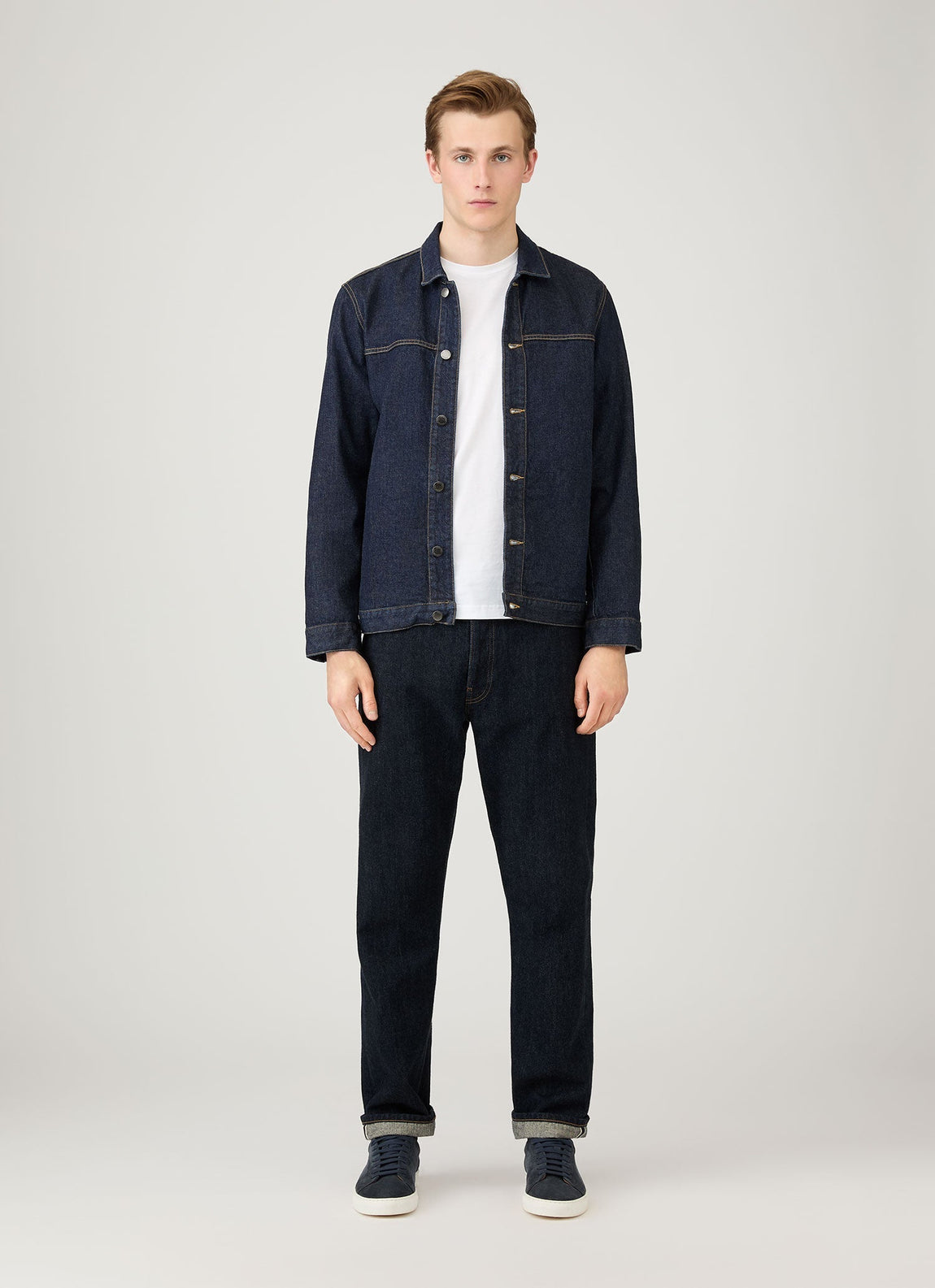 Men's Japanese Selvedge Denim Jean in Denim Rinse Wash
