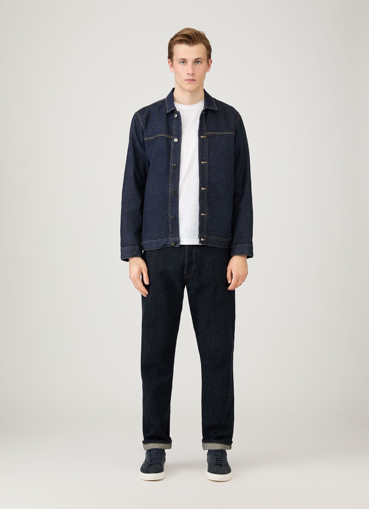 Men's Japanese Selvedge Denim Jean in Denim Rinse Wash