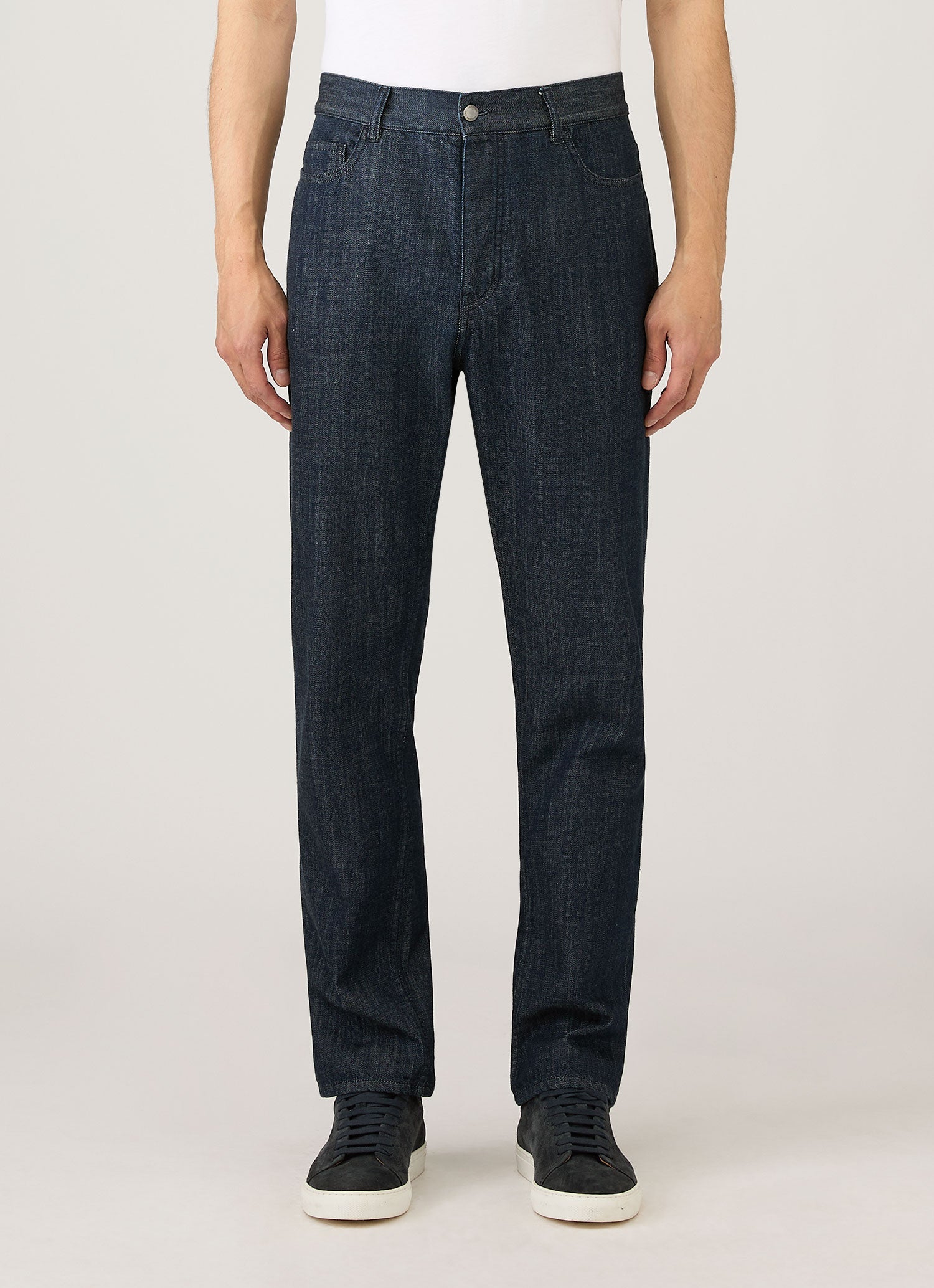 Men's Japanese Denim Jeans in Rinse Wash Denim